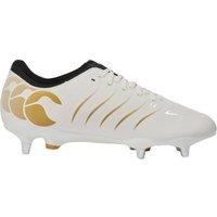 Canterbury Phoenix 2.0 Team Leather Soft Ground Rugby Boots in White | Size: 12