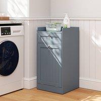 Costway Bathroom Storage Cabinet Tilt-Out Laundry Cabinet w/ Drawer in Grey