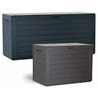 Hinsinc GREY 280L Plastic Storage Chest For Garden Patio Tool Outdoor Box