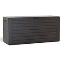Hinsinc brown 140L Tool Storage Box Wood Design Plastic Chest With Lid