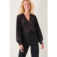 Monsoon Women's Dory Sparkle Shirt Black | Size: Large