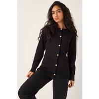 Monsoon Women's Coleen Plain Cardigan Black | Size: Large