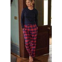 British Boxers Women's 'Dumbarton' Tartan Brused Cotton Pyjama Trousers | Size: Large