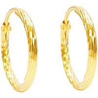 Raina Jewels Women's 22ct Gold Hoop Earrings Pair Of Diamond Cut High Polished Hoops 11mm Diameter in Yellow