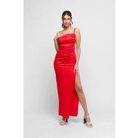 Jaded Rose Women's Nell Maxi Dress in Red with Open Back. Bold & Elegant | Size: 10