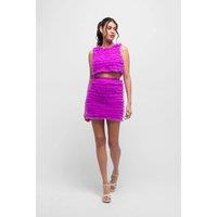 Jaded Rose Women's Kiba Mesh Skirt in Fuchsia | Size: 12