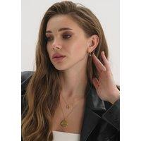 Elk & Bloom Women's Dainty Circle Karma Necklace in Gold