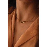 Elk & Bloom Women's 14K Gold Plated Silver Lock & Key Necklace