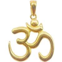 Raina Jewels Women's 22ct Yellow Gold Classic High Polished Small Om Pendant 15mm Length 10.3mm Width