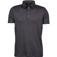 TEE JAYS Men's Pima Cotton Polo Shirt in Dark Grey | Size: Small