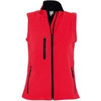 SOL'S Women's Rallye Soft Shell Bodywarmer Jacket in Red | Size: Medium