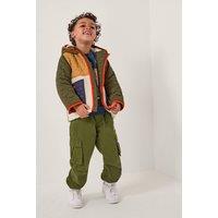Monsoon Boy's Colourblock Quilted Jacket Multi | Size: 12-13 Years