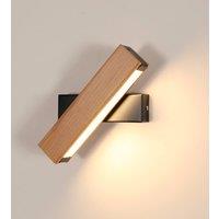 Pheashine Sleek Wall Light Black Wood Built-in LED 4W 3000K Warm White in Light Brown