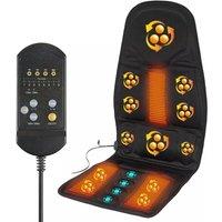VOGREX Back Massage Cushion 8 Mode Vibration Car Seat Heat in Black