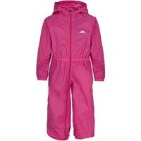 Trespass Babies Button Waterproof Rain Suit in Dark Pink | Size: 12-18 m