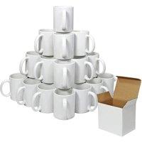 Monstershop 36 White Polymer Coated AAA Mugs With Boxes