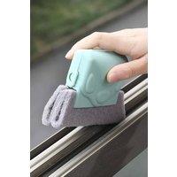 Living and Home Window Groove Cleaning Brush Cotton Window Gap Door Track Crevice Cleaner Tools in Green