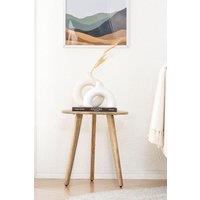 MH London Triangle Solid Mango Wood Accent Side Table, End Table for Living Room - Armstrong in Natural
