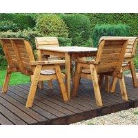 Charles Taylor Trading Six Seater Rectangular Table Set (with chairs & benches) in Brown