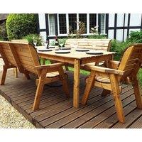 Charles Taylor Trading Eight Seater Rectangular Table Set (with chairs & benches) in Brown