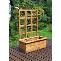 Charles Taylor Trading Large Wooden Kensington Planter in Brown