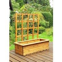 Charles Taylor Trading Extra Large Kensington Wooden Planter in Brown