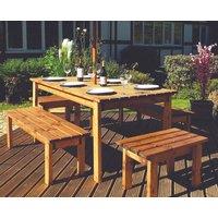 Charles Taylor Trading Eight Seater Rectangular Table Set (with form benches) in Brown
