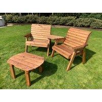 Charles Taylor Trading Grand Twin Set Angled With Coffee Table in Brown