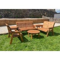 Charles Taylor Trading Seven Seater Balmoral Set with Round Coffee Table in Brown