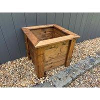 Charles Taylor Trading Prestbury Raised Square Planter Large in Brown