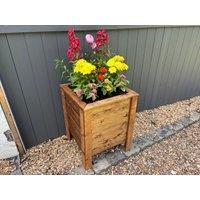 Charles Taylor Trading Prestbury Raised Square Planter Extra Large in Brown