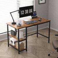 MCC Direct Computer Desk with 2 Adjustable shelves - Chicago 120cm in Brown