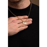 Outrage London Men's 18K Gold Multiple Tag Pendant Cuban Necklace | Size: 24 inches
