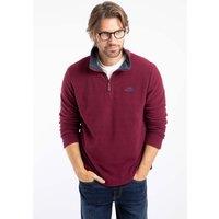 Weird Fish Men's Gene 1/4 Zip Microfleece in Maroon | Size: Small