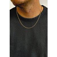 Outrage London Men's 18K Gold Personalised Figaro Chain Necklace | Size: 18 inches