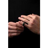 Outrage London Men's Black Engraveable Abalone Band Ring | Size: 5