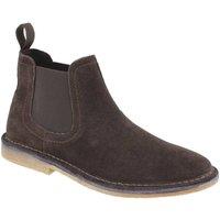 HX London Men's Mojave Suede Chelsea Boots in Dark Brown | Size: 10