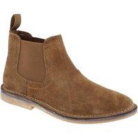 HX London Men's Mojave Suede Chelsea Boots in Brown | Size: 8