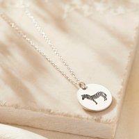 Posh Totty Designs Women's Sterling Silver Zebra Spirit Animal Necklace
