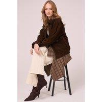 Barneys Originals Women's Real Suede Bomber Jacket in Brown | Size: Small