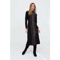 Raffya Women's Jethro Geometric Printed Maxi Dress In Black | Size: 14
