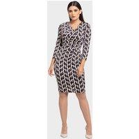 LBV Fashion Women's Misty Shirring Print Dress | Size: 14