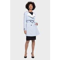 LBV Fashion Women's Baby Blue Autumn Coat in Light Blue | Size: 14