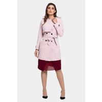 LBV Fashion Women's Baby Pink Autumn Coat in Light Pink | Size: 14