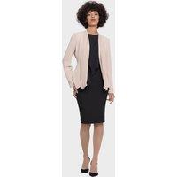 LBV Fashion Women's Chiffon Scarf Jacket in Beige | Size: 16