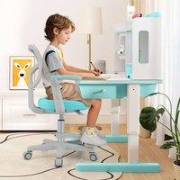 Costway Kids Desk Chair Children Study Chair w/Adjustable Height in Aqua