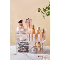 SHEONLY Large Clear Dustproof Makeup Storage Organizer Drawers Skin Care Cosmetic Display Cases