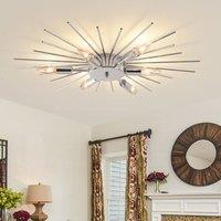 Garwarm 6 - Light 60cm Dimmable Sputnik Flush Mount in Metallic Silver