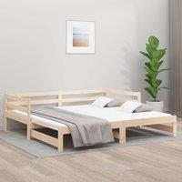 Berkfield Home Pull-out Day Bed 2x(90x190) cm Solid Wood Pine in Brown