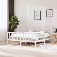 Berkfield Home Bed Frame White 180x200 cm Super King Size Solid Wood